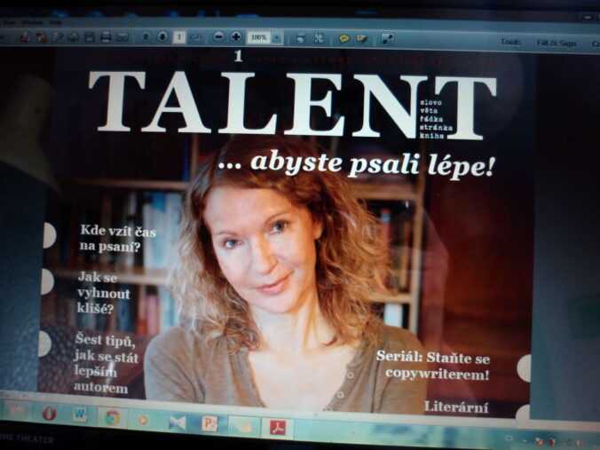 Titulní strana časopisu Talent
