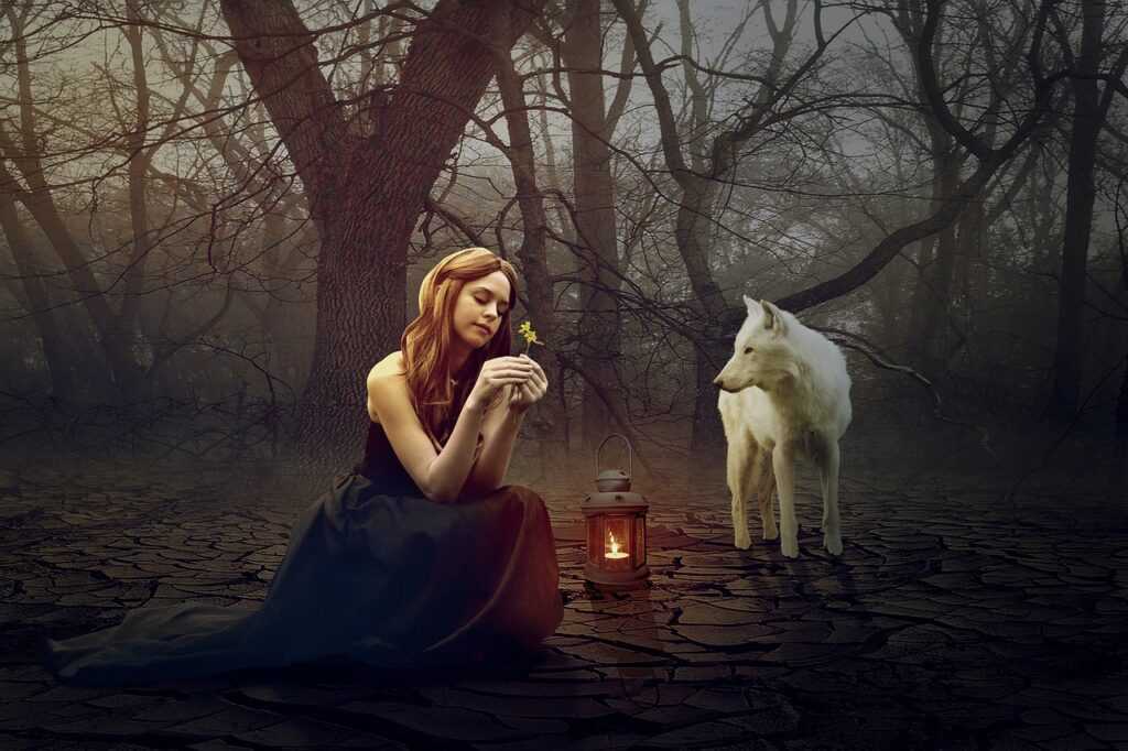 dívka a vlk