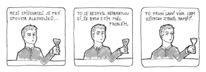 komiks spisovatel alkohol